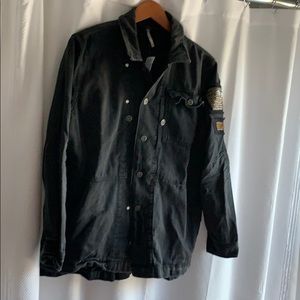 NWT Free People  shirt coat/military distressed